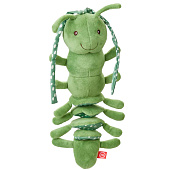 Подвесная игрушка-растяжка гусеничка с вибрацией Happy Baby 330712 green 1